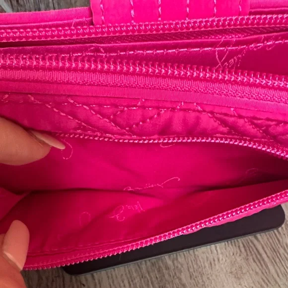 Vera Bradley Fuchsia Pink Quilted Wallet - Picture 9 of 11